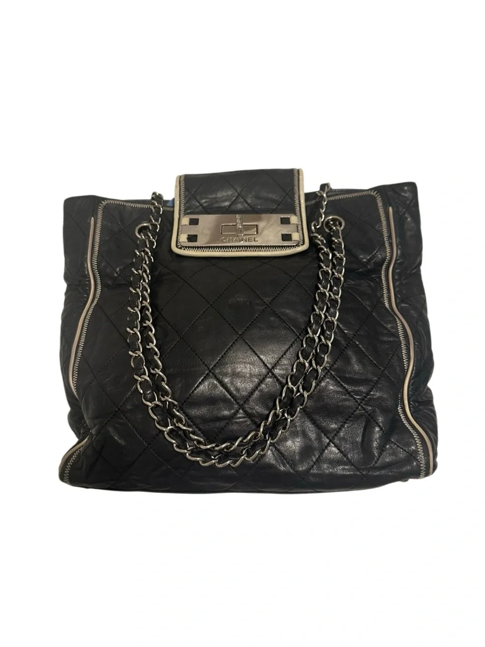 Chanel Quilted Black Leather Shoulder Bag